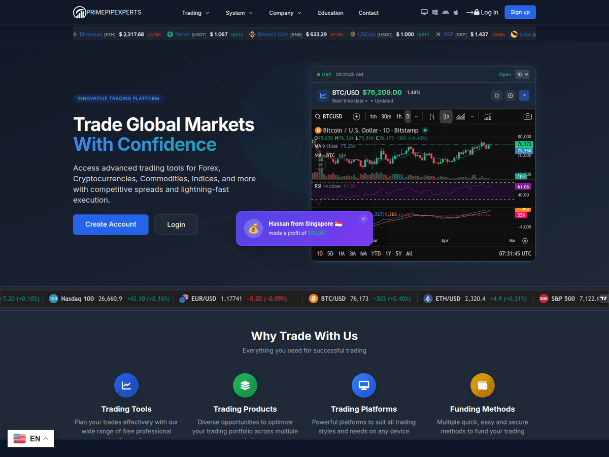 Screenshot von Trustnetfinancebank