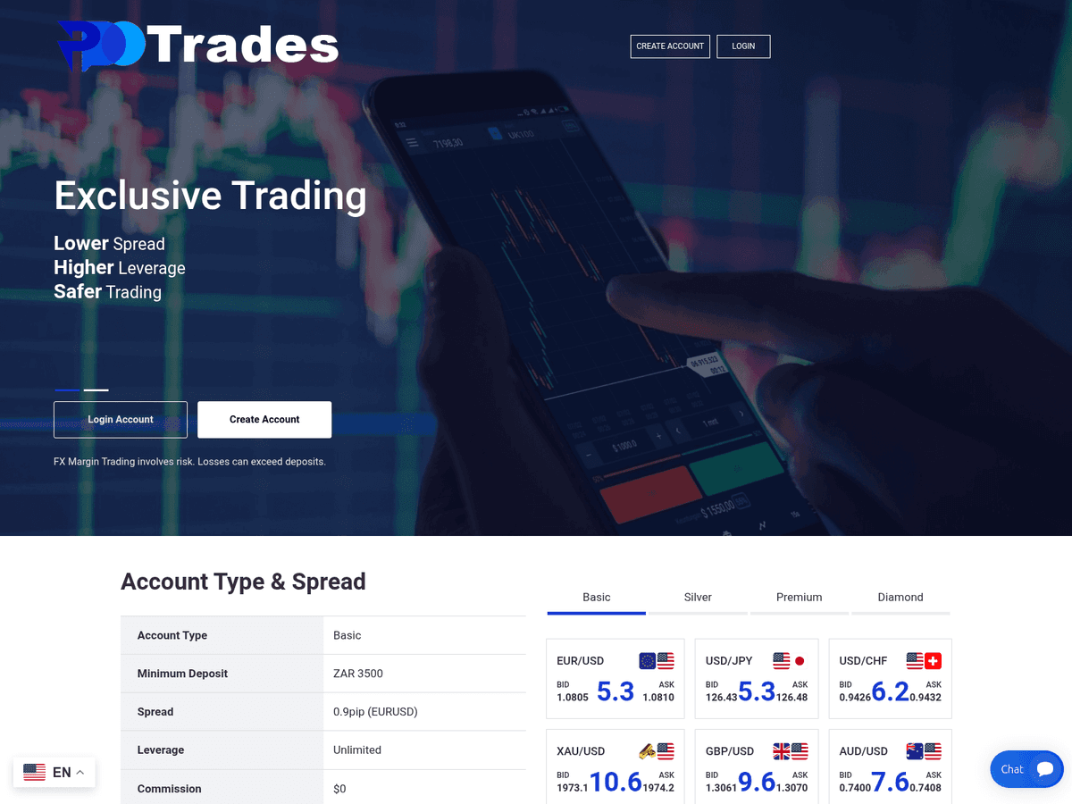 Screenshot der Webseite Primepockettrades (primepockettrades.com)