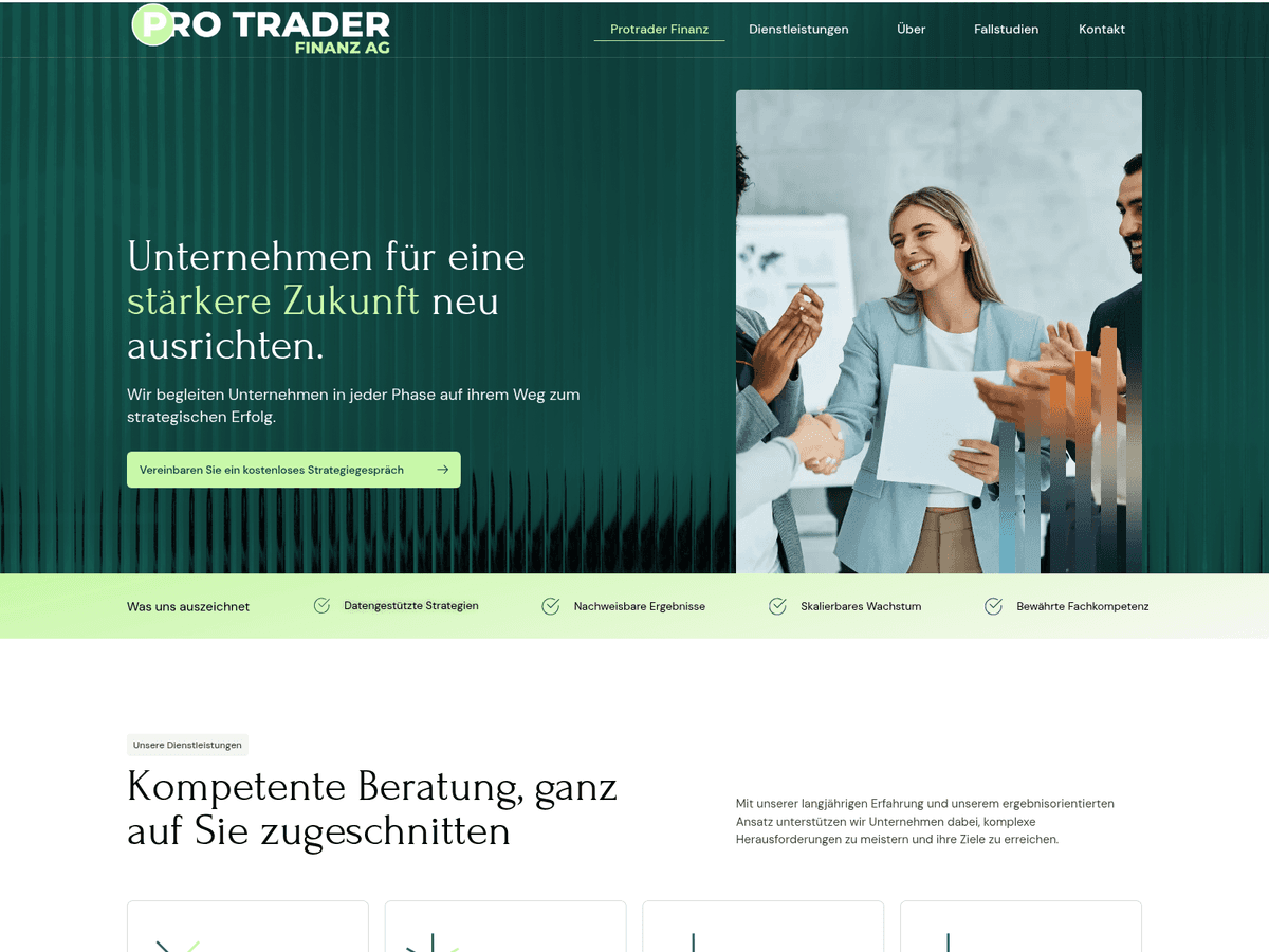 Screenshot von Protrader Finanz