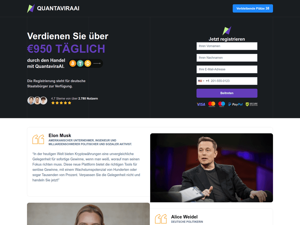 Screenshot von Quantaviraai