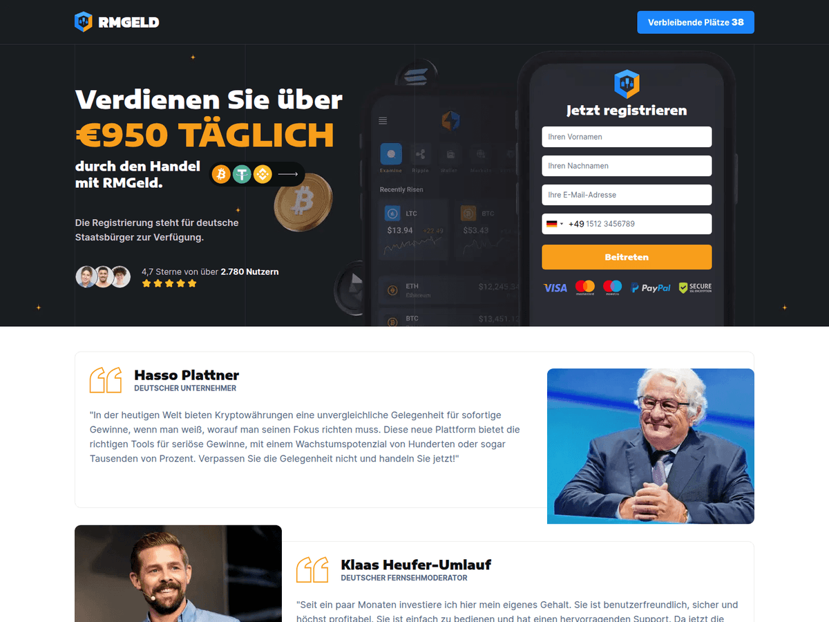 Screenshot von Rmgeld