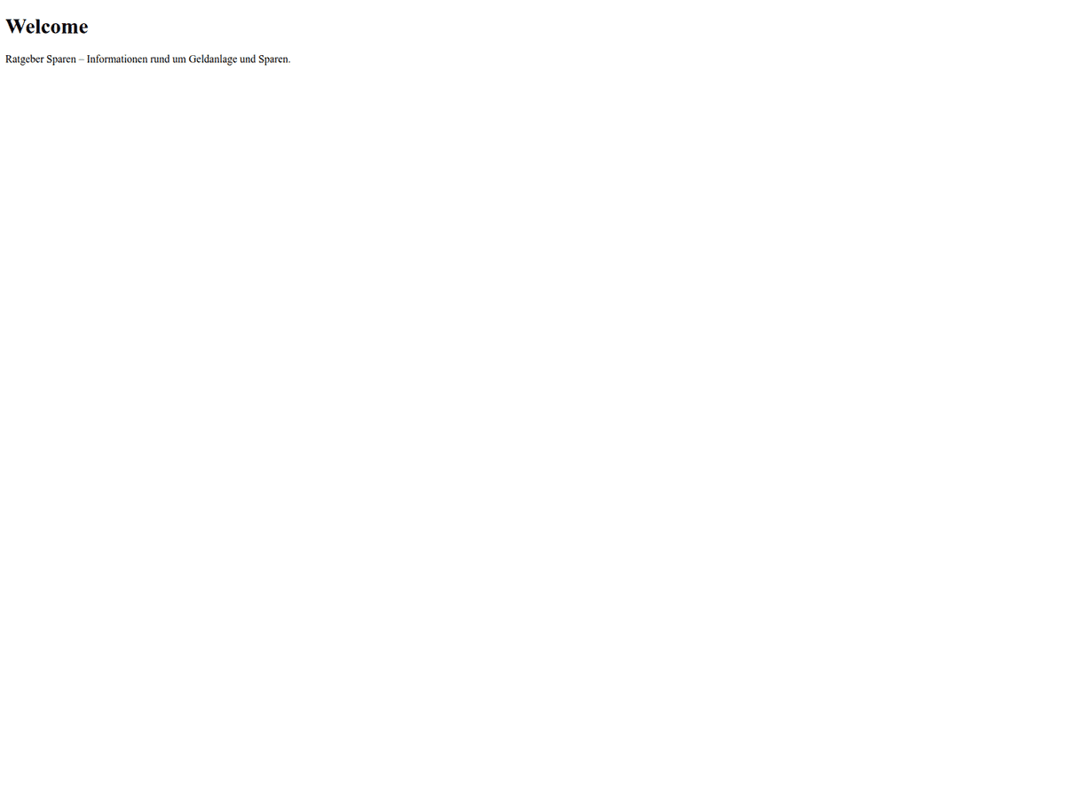 Screenshot von Sparen Ratgeber