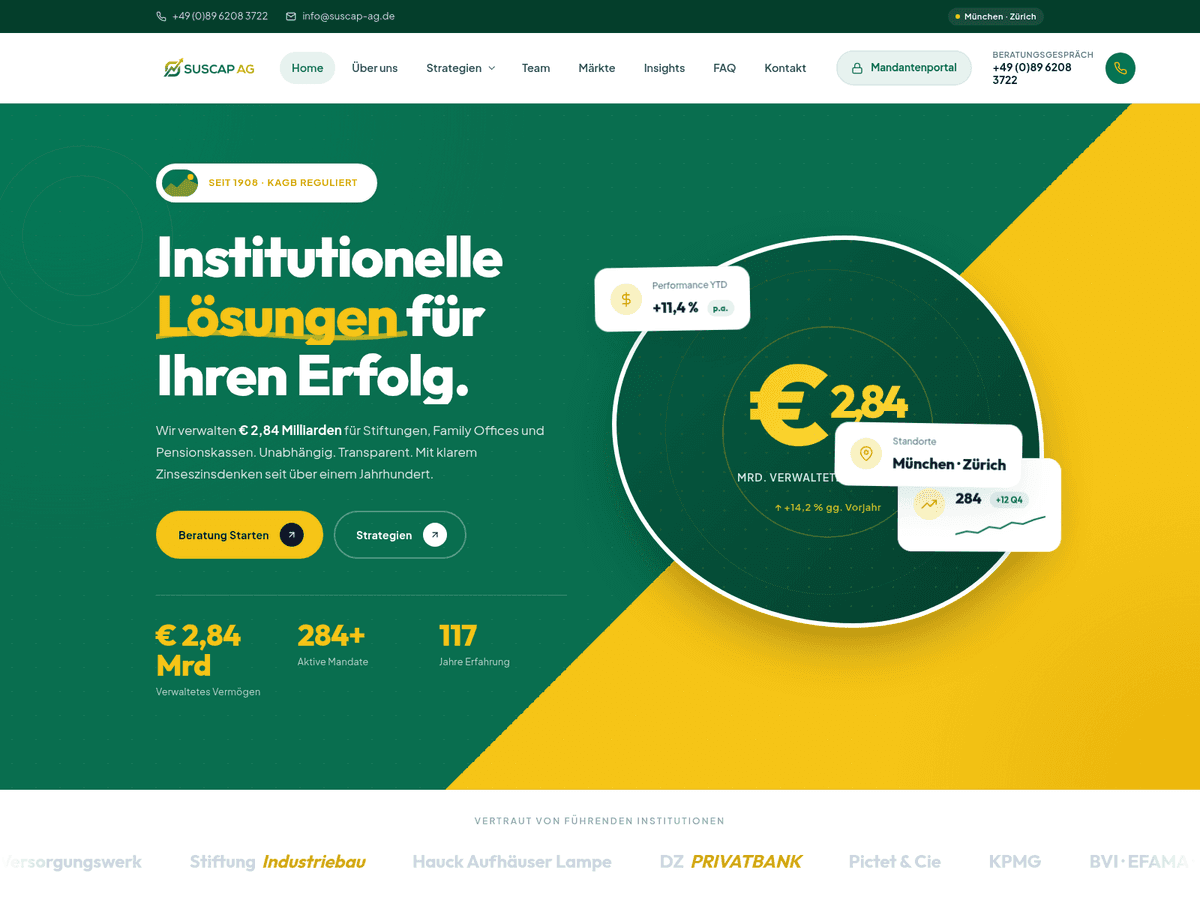 Screenshot der Webseite Suscap Ag (suscap-ag.de)