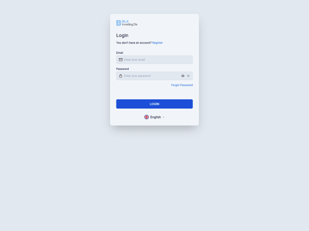 Screenshot der Webseite Tradeblxinvesting (tradeblxinvesting.com)