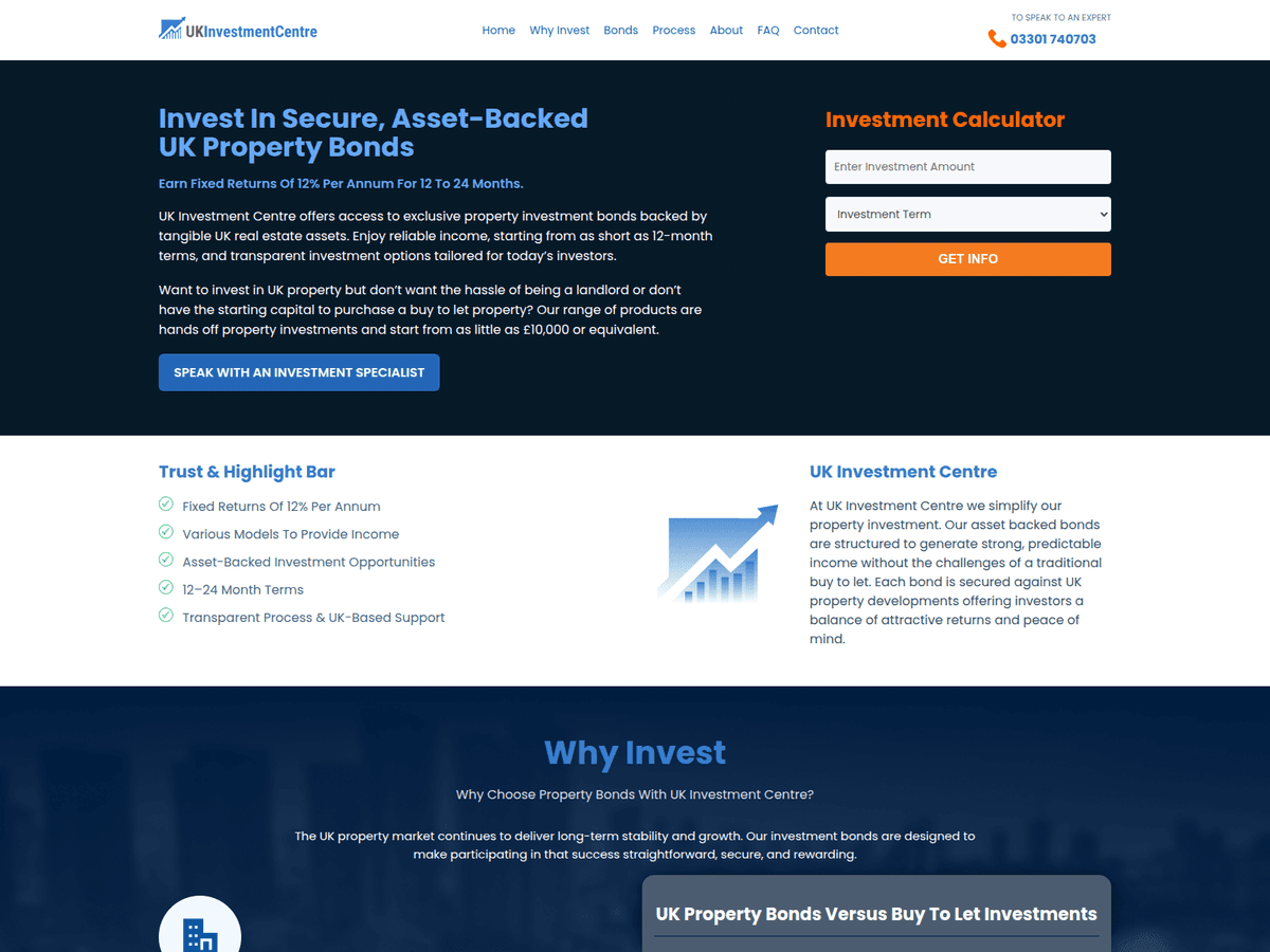 Screenshot von Ukinvestmentcentre