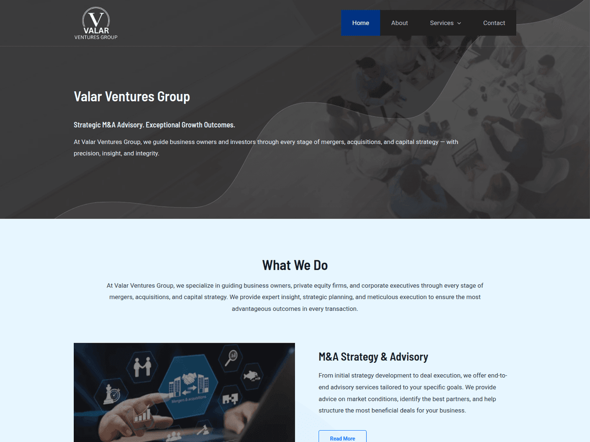 Screenshot von Valarventuresgroup