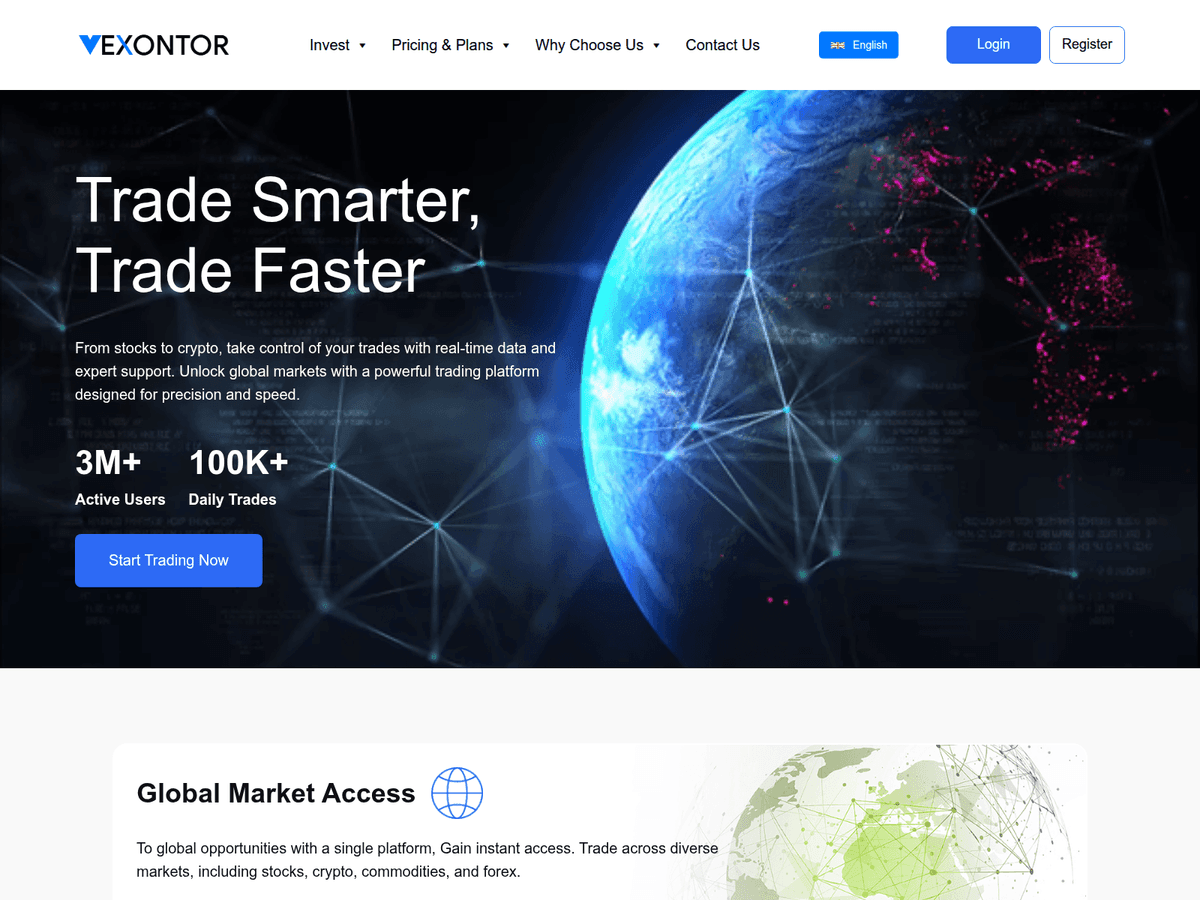 Screenshot der Webseite Vexontor (vexontor.com)