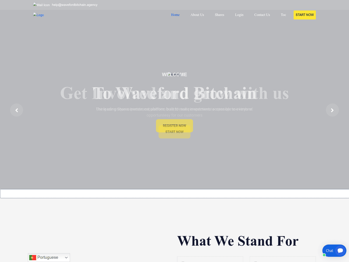 Screenshot von Wavefordbitchain