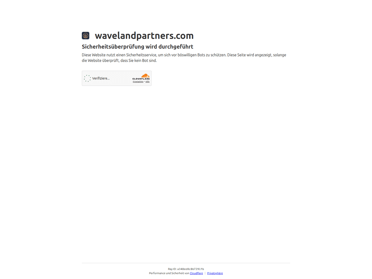 Screenshot der Webseite Wavelandpartners (wavelandpartners.com)