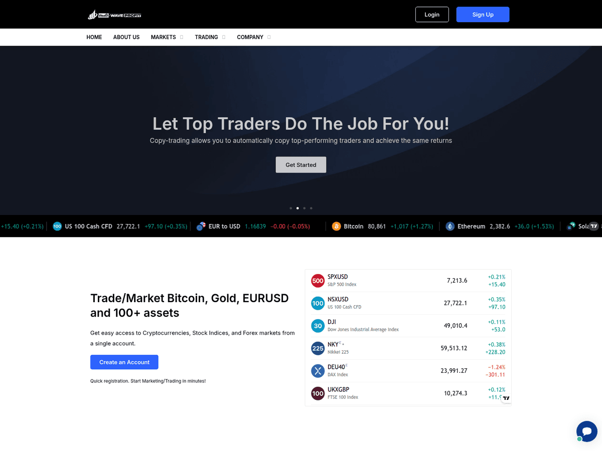 Screenshot von Wealthwaveprofit