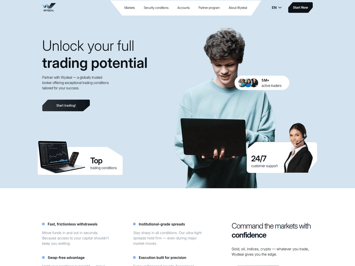 Screenshot der Webseite Wydeal (wydeal.net)