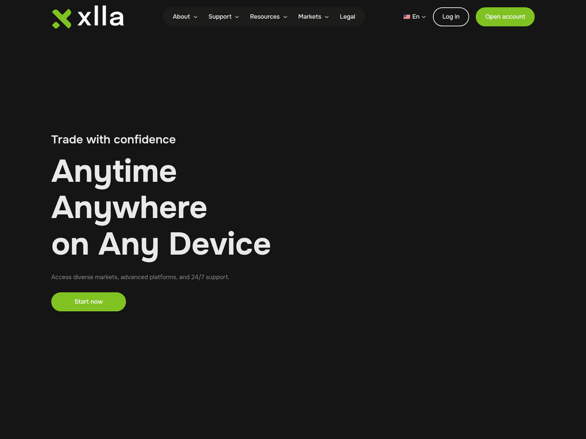 Screenshot der Webseite Xlla (xlla.tech)