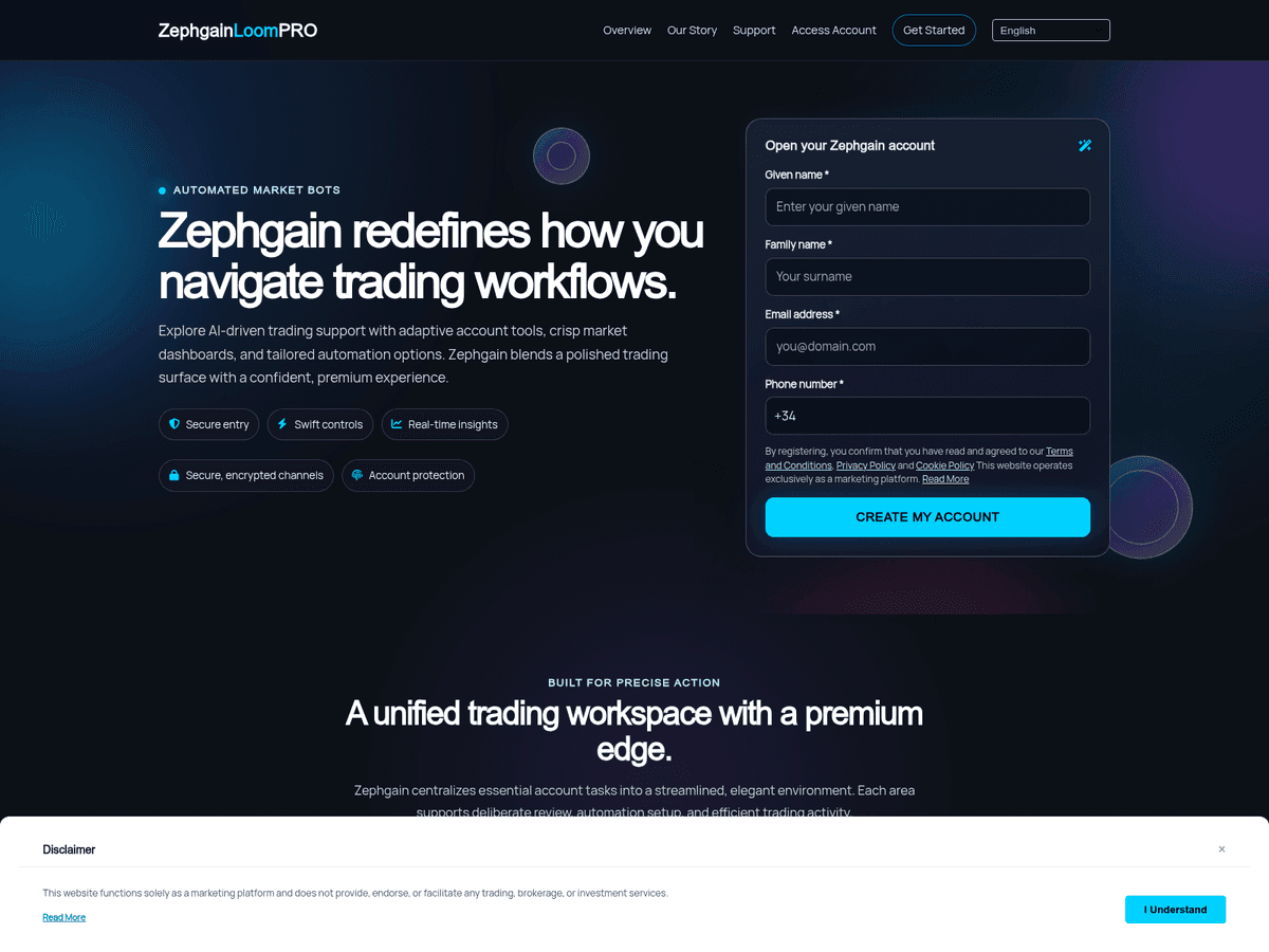 Screenshot von Zephgain