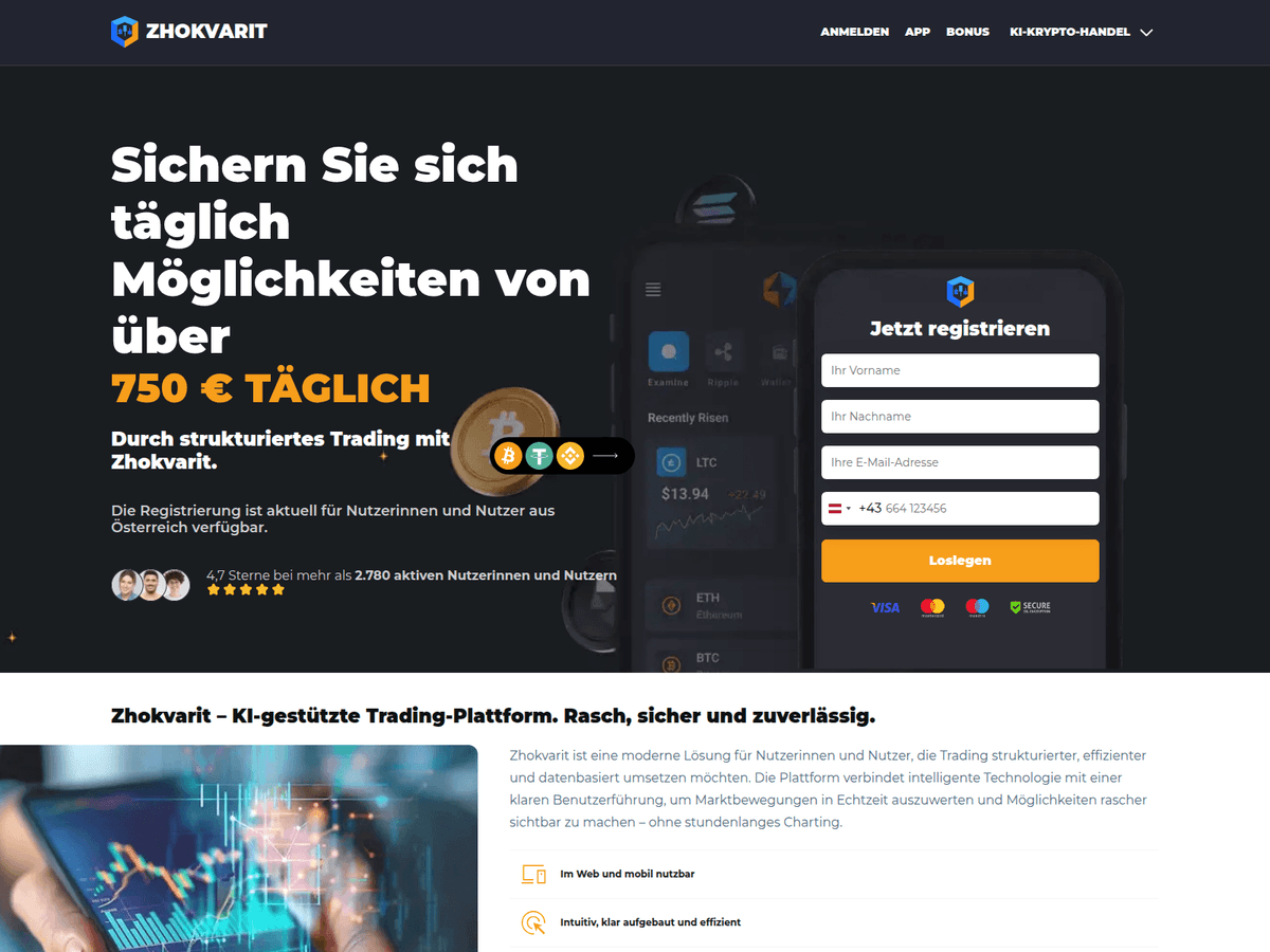 Screenshot der Webseite Zhokvaritai (zhokvaritai.net)