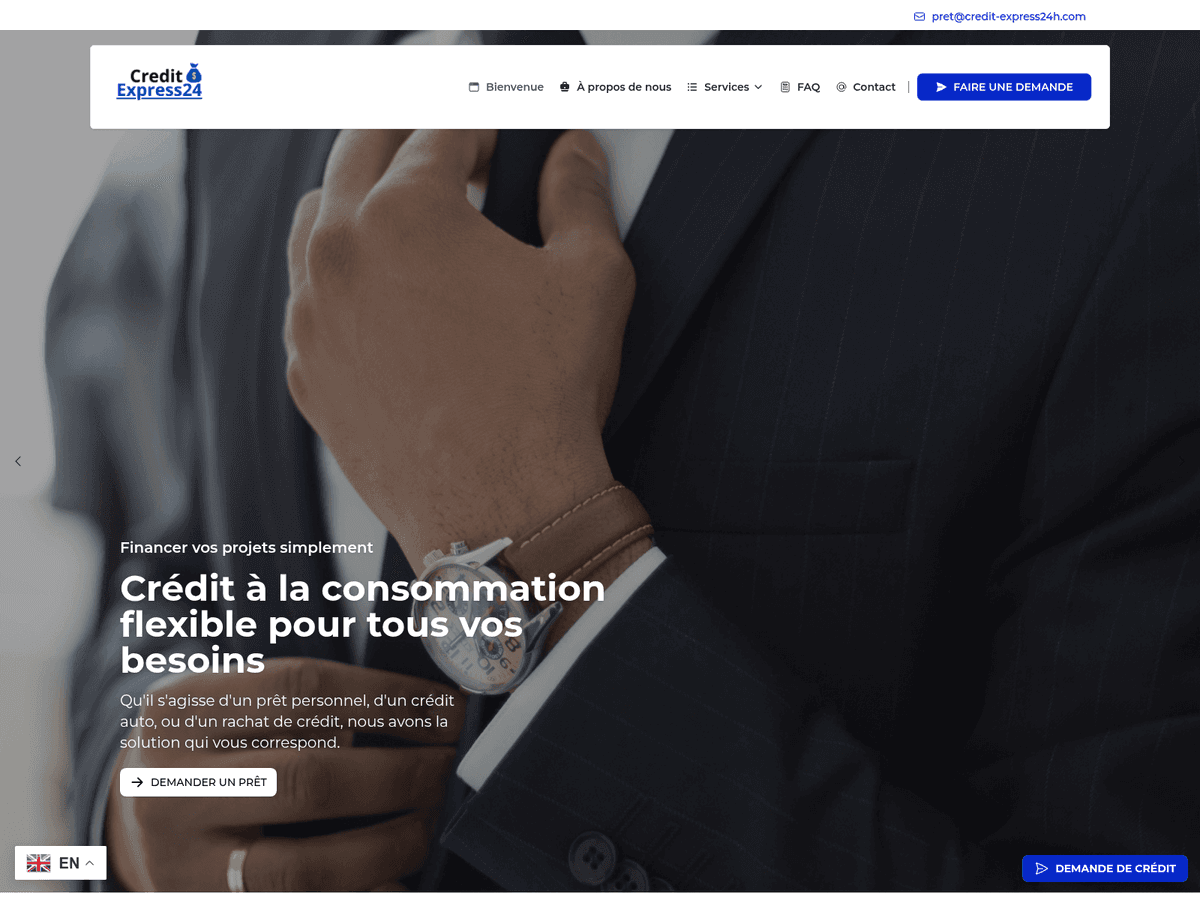 Screenshot von Credit Express24h