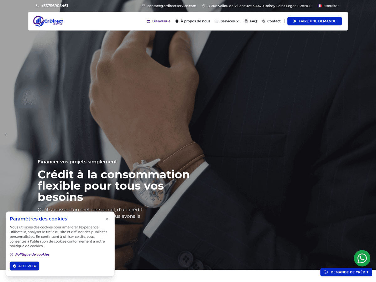Screenshot von Crdirectservice