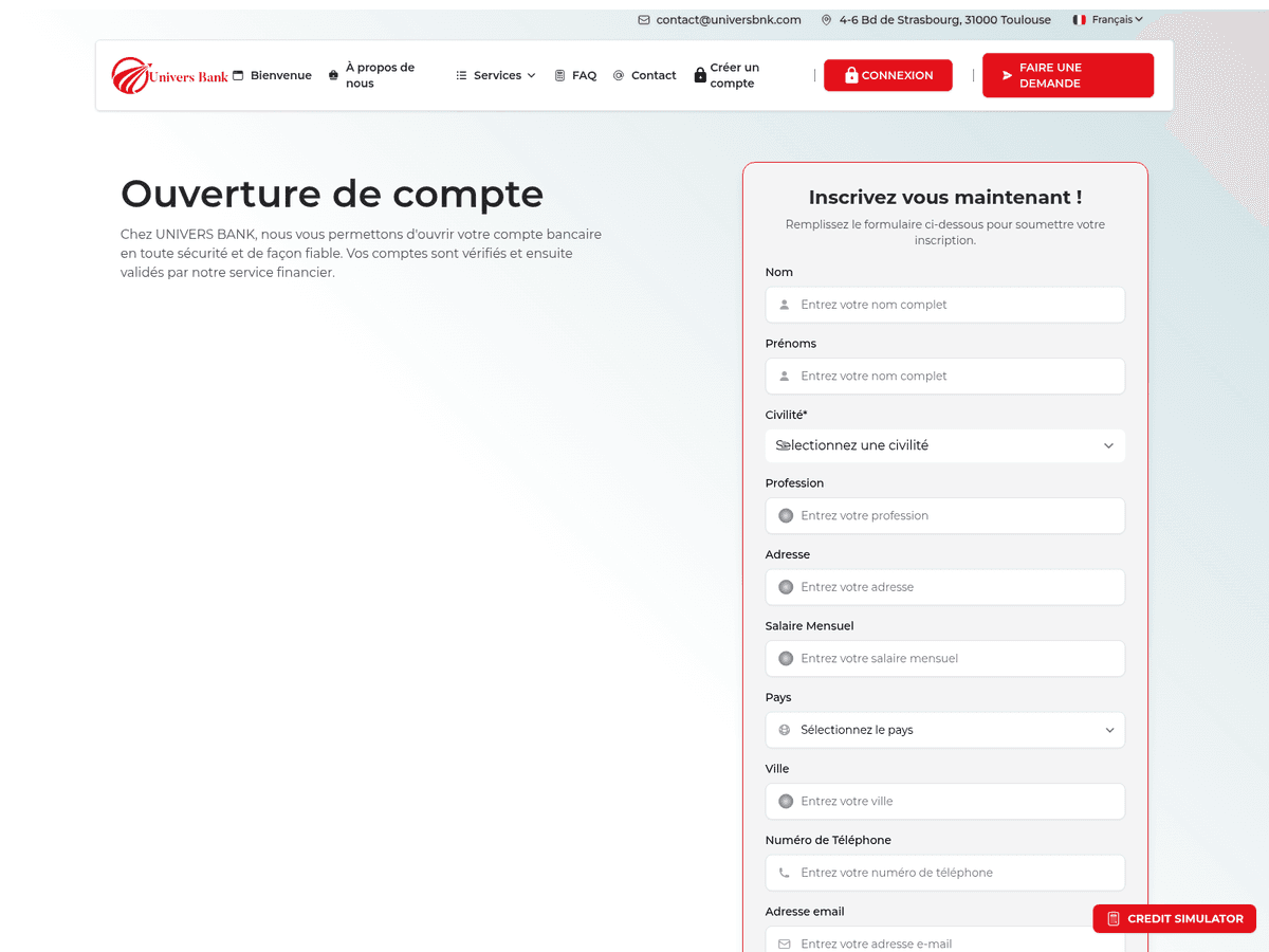Screenshot der Webseite Universbnk (universbnk.com)