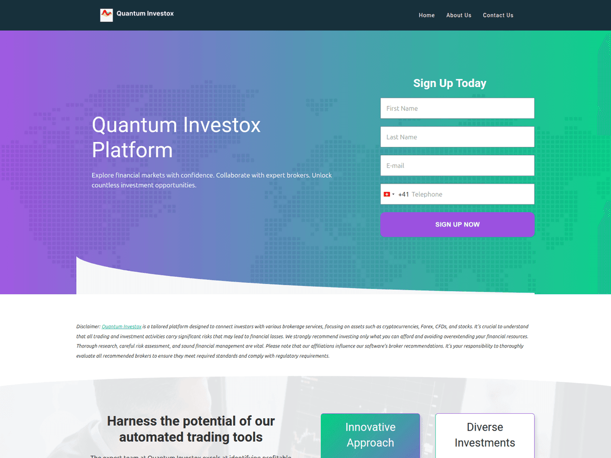 Screenshot von Quantuminvestox Gla