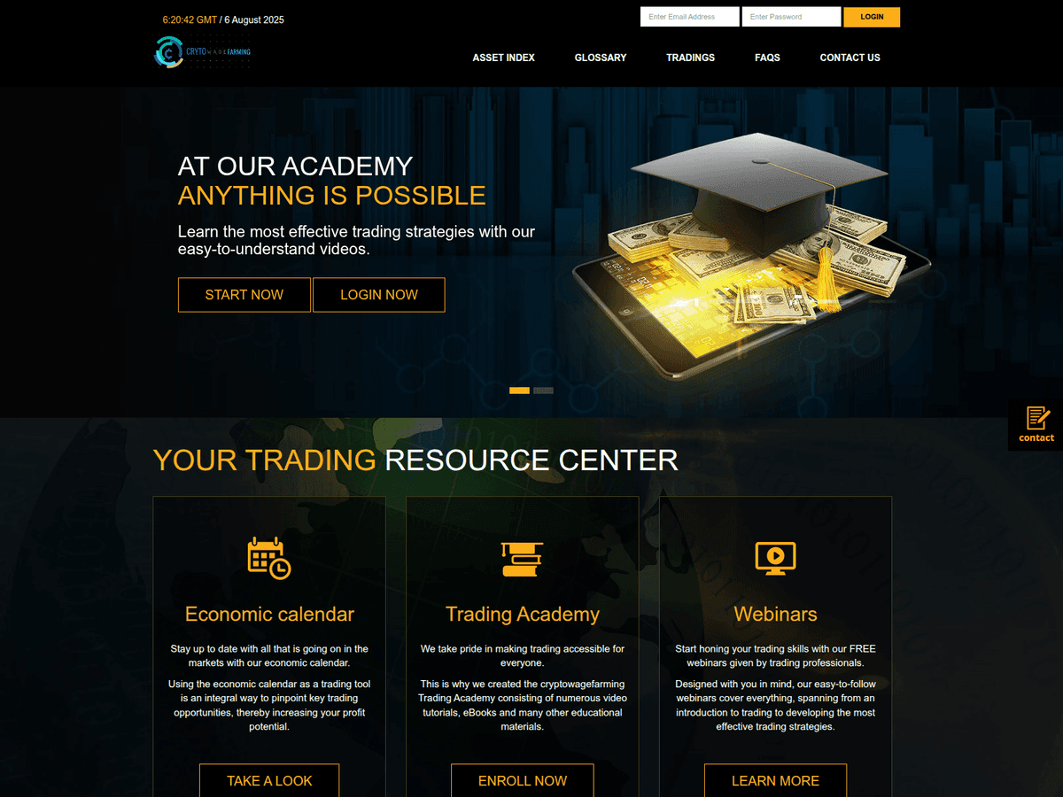 Screenshot von Cryptowagefarming