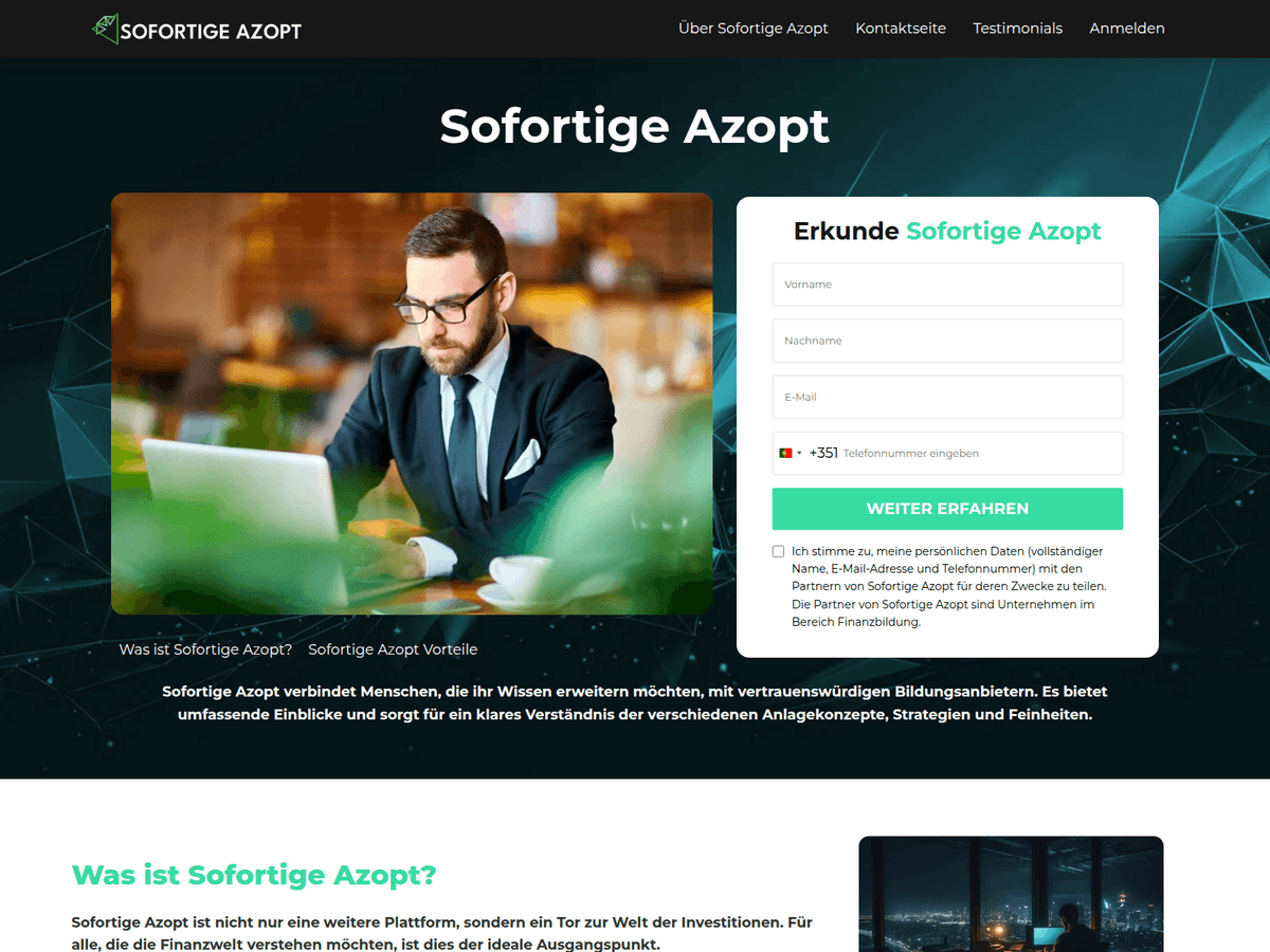 Screenshot von Sofortigeazopt