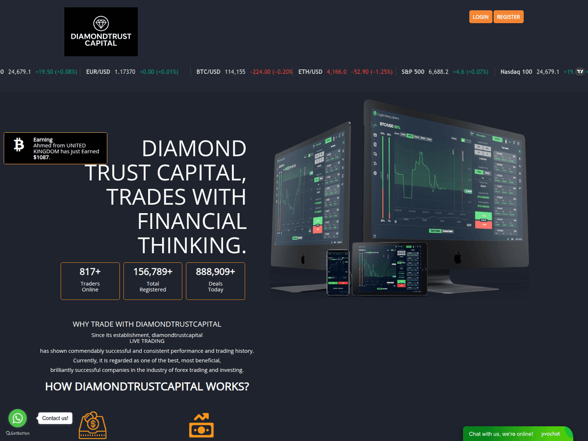 Screenshot von Diamondtrustcapital
