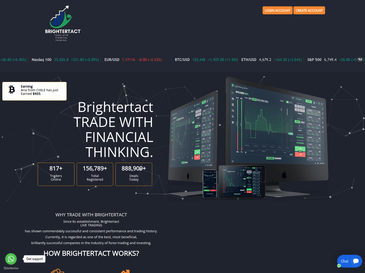 Screenshot von Brightertact
