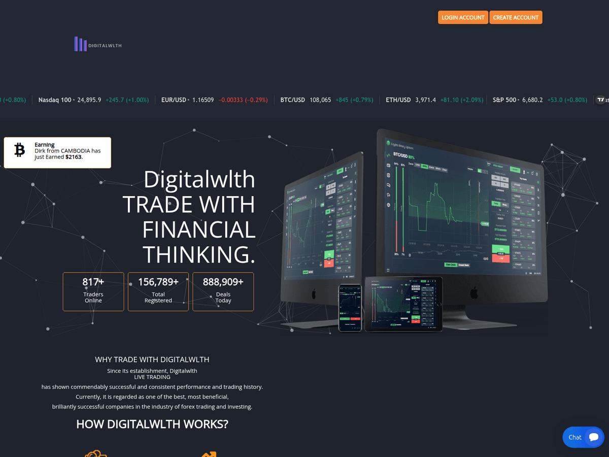 Screenshot von Digitalwlth