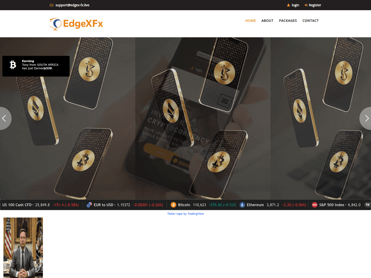 Screenshot von Edgex Fx