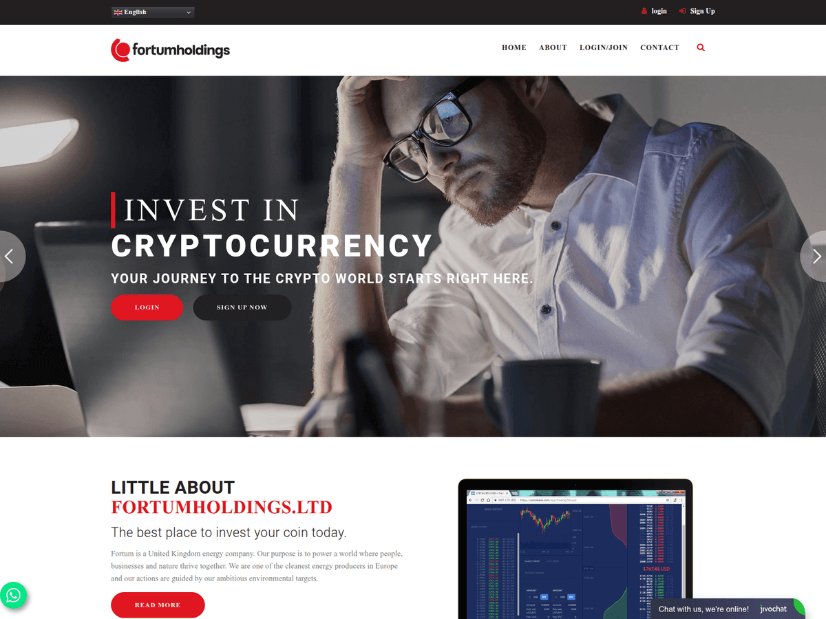Screenshot von Fortumholdings