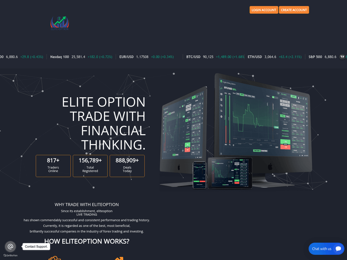 Screenshot von Eliteoption