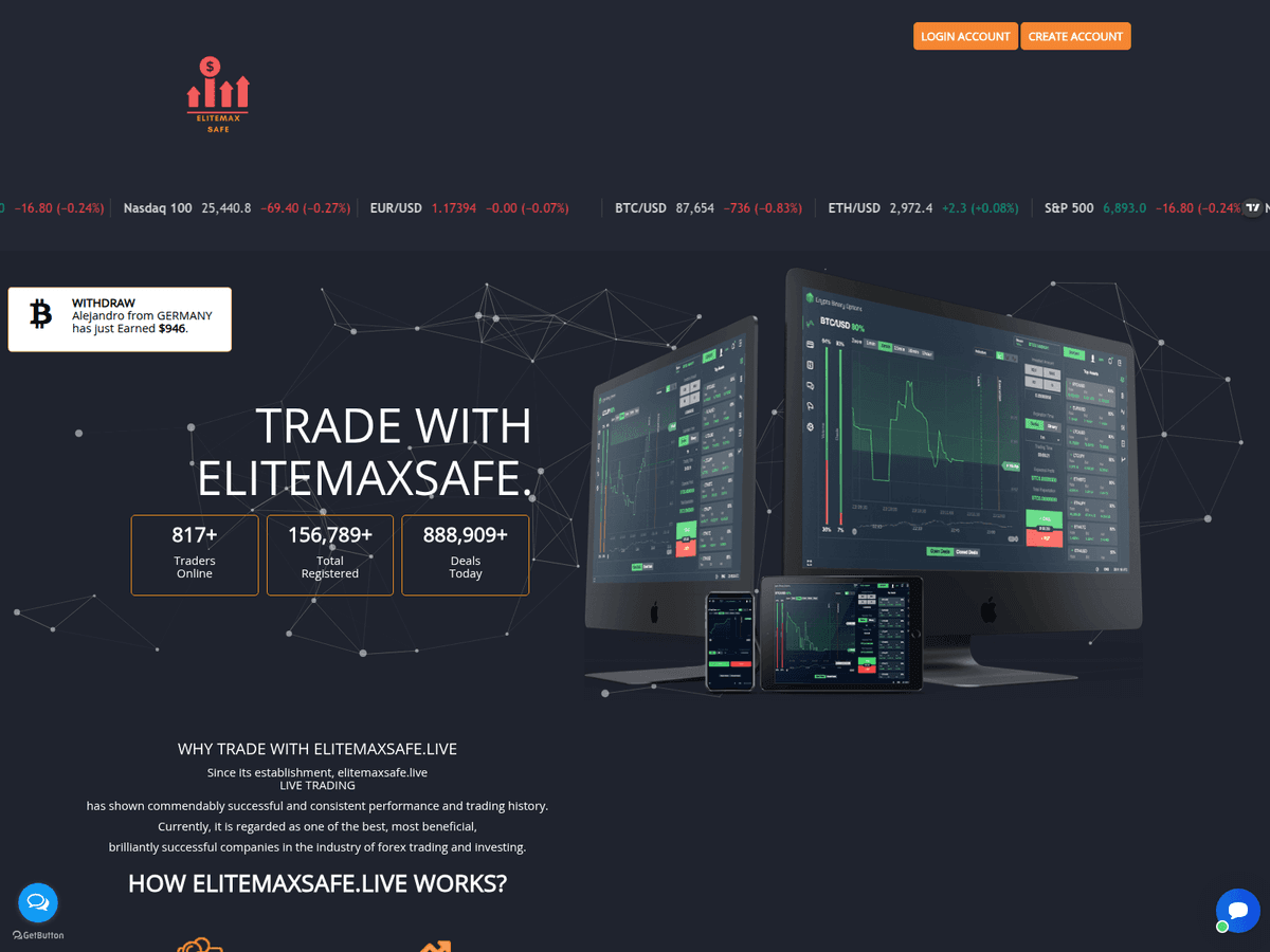 Screenshot von Elitemaxsafe