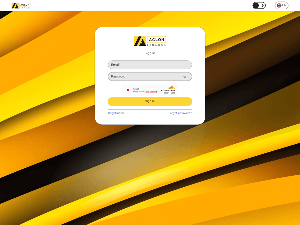 Screenshot von Aclon Finance