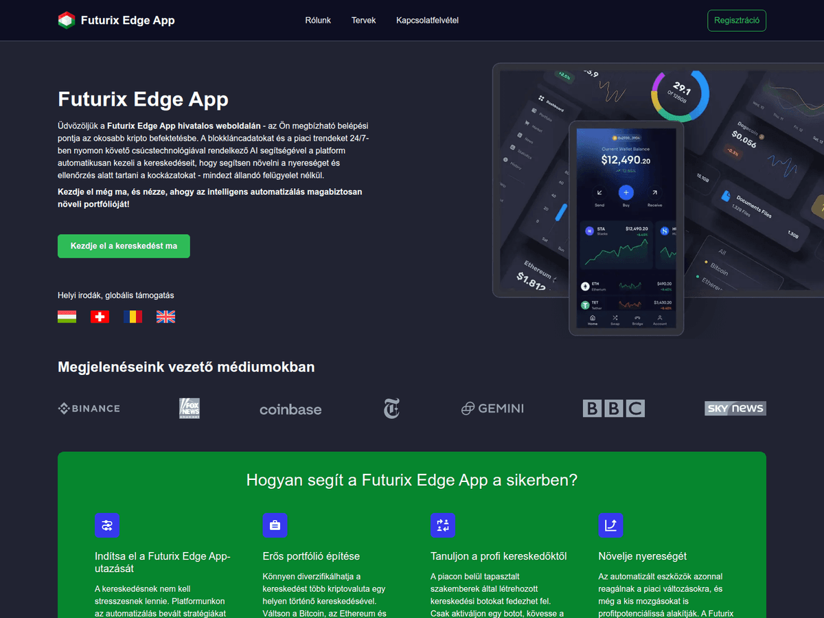 Screenshot von Futurixedgeapphungary