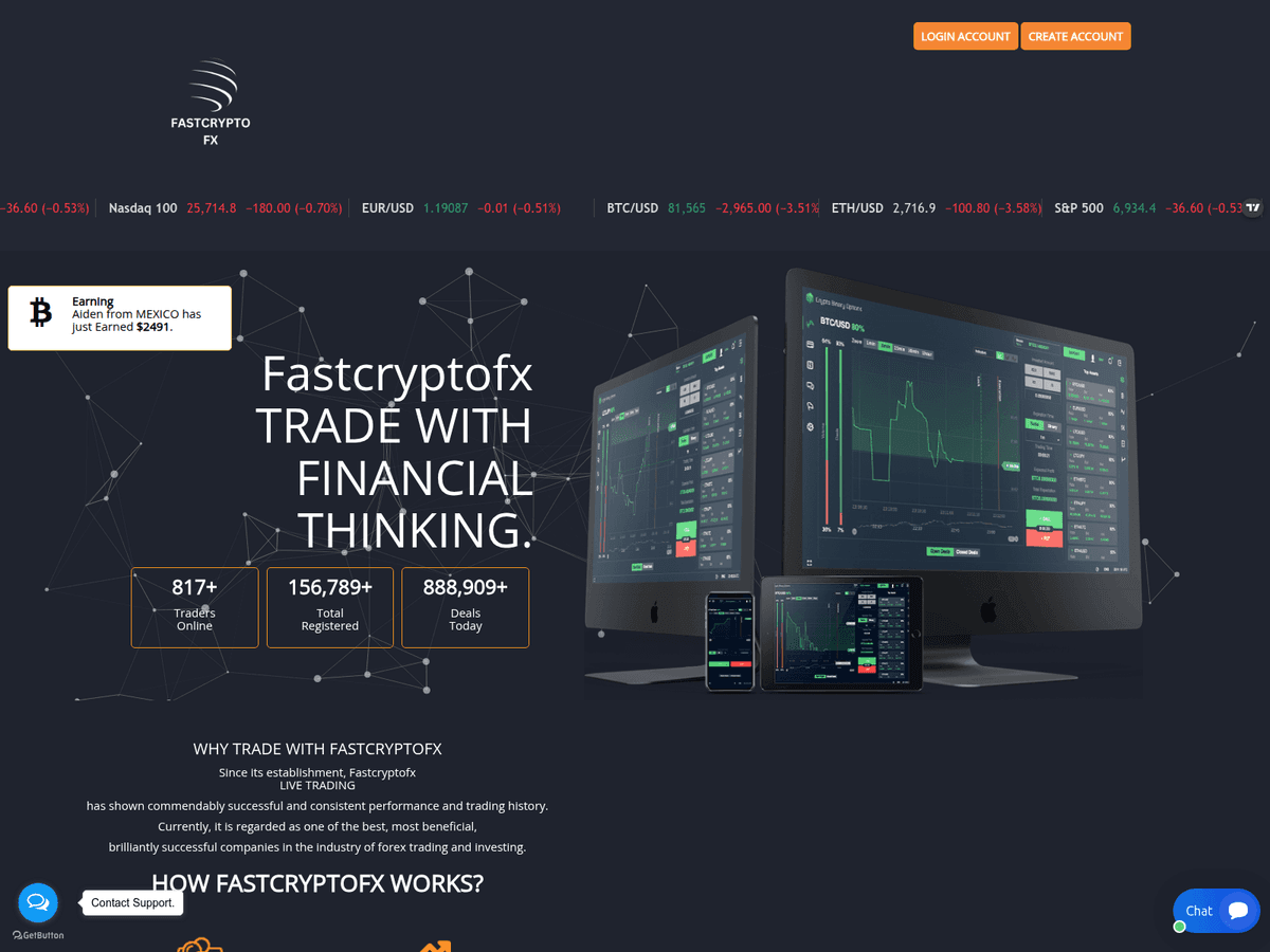 Screenshot von Fastcryptofx