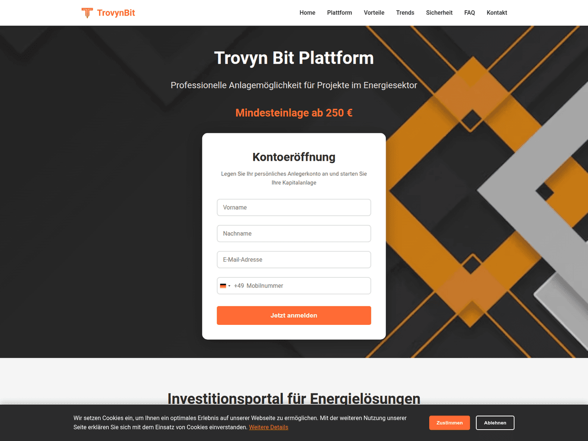 Screenshot von Trovynbit