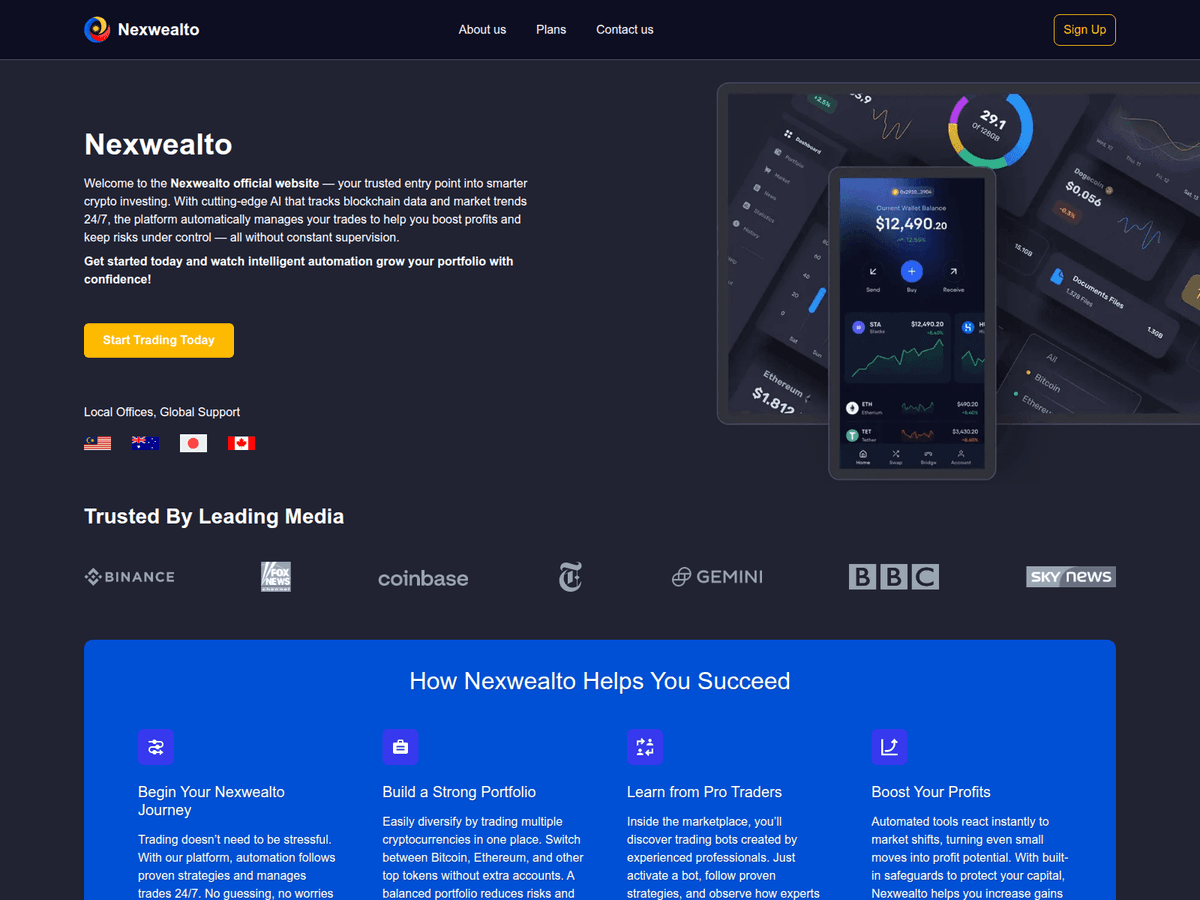 Screenshot von Nexwealtoofficial