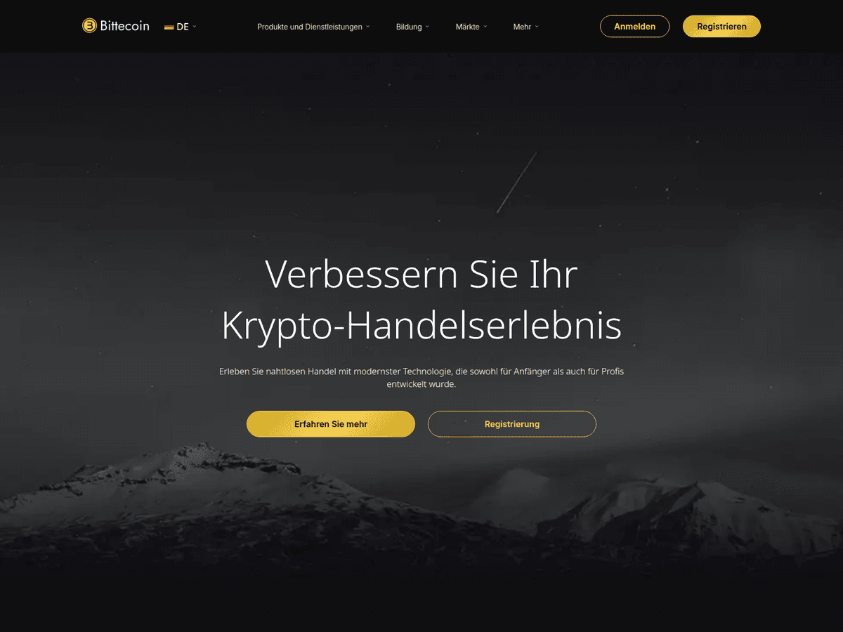 Screenshot von Bittecoin