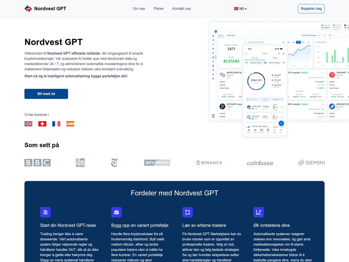 Screenshot von Nordvestgpt
