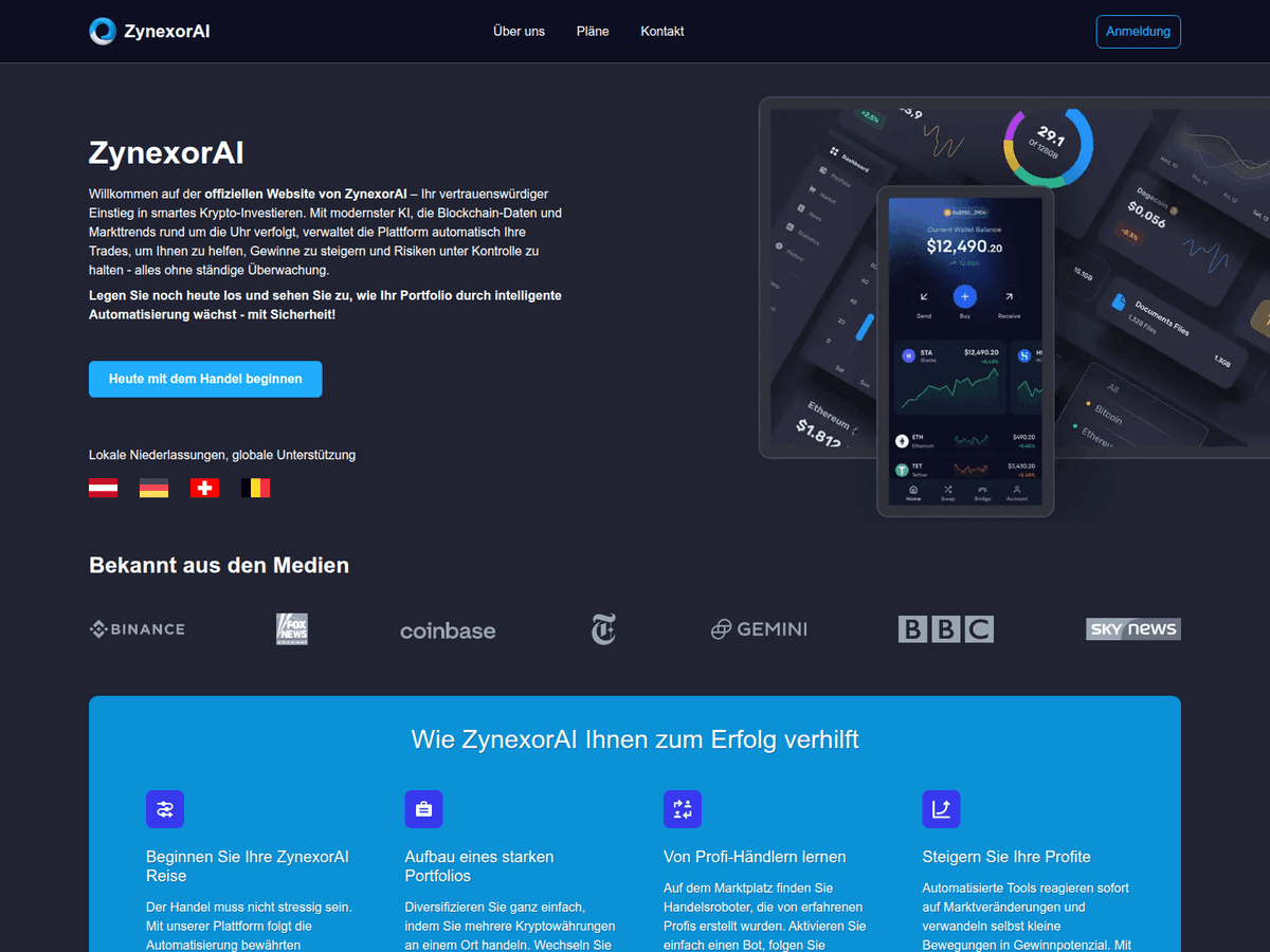 Screenshot von Zynexorai