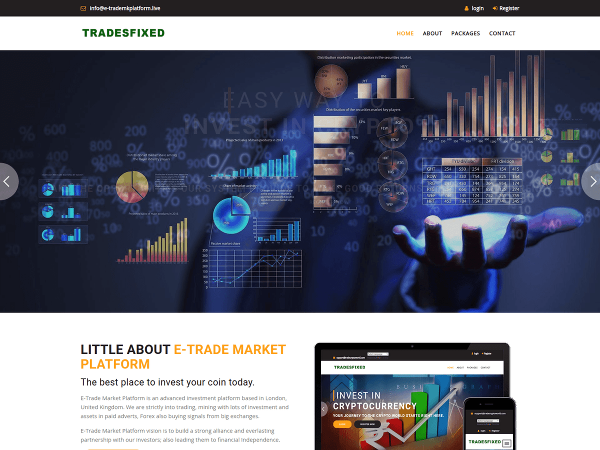 Screenshot von E Trademkplatform