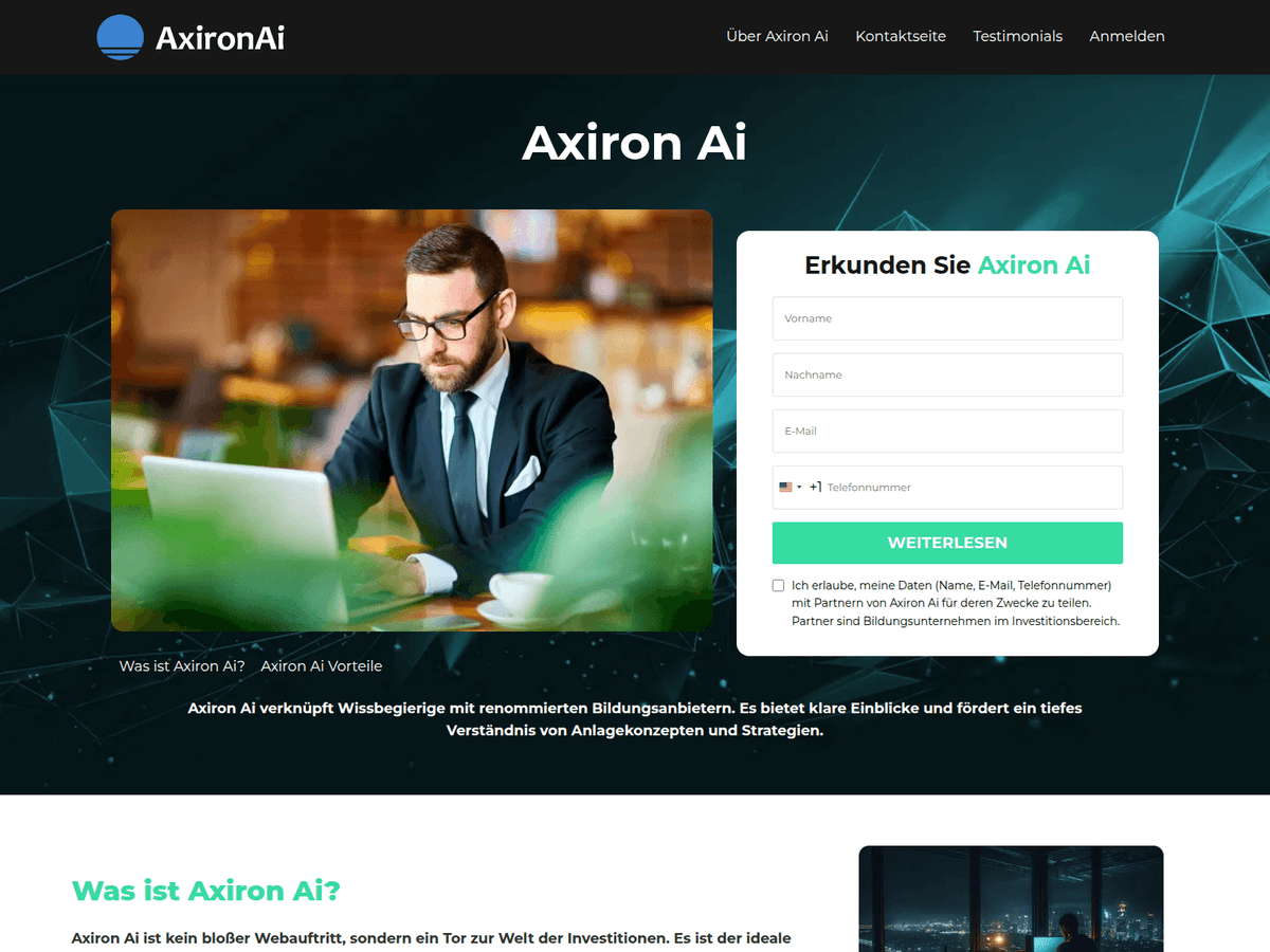 Screenshot von Axironai