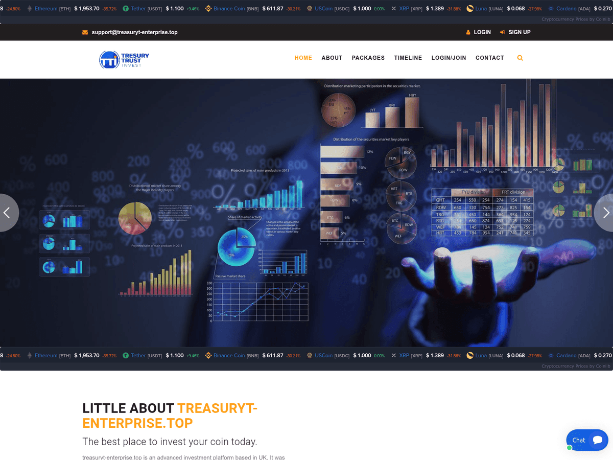 Screenshot von Treasuryt Enterprise
