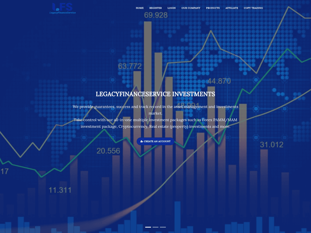 Screenshot von Legacyfinanceservice