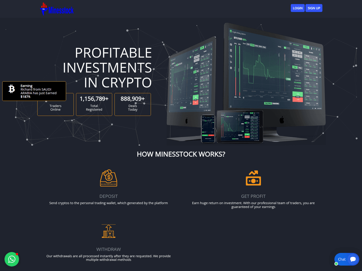 Screenshot von Minesstock
