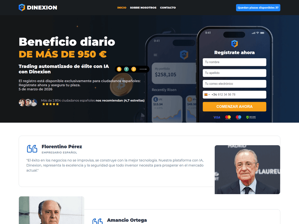 Screenshot der Webseite Dinexion Es (dinexion-es.net)
