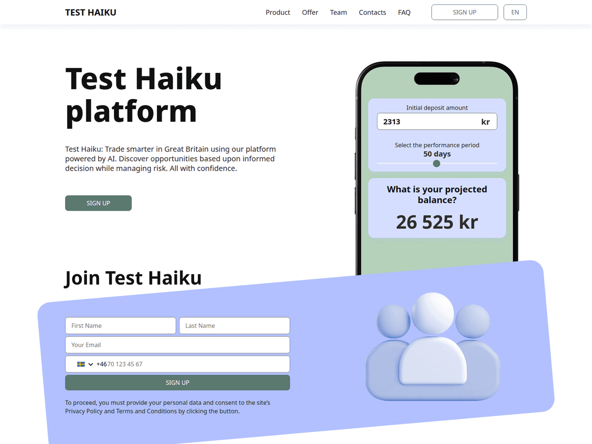 Screenshot der Webseite Testhaiku76 (testhaiku76.best)