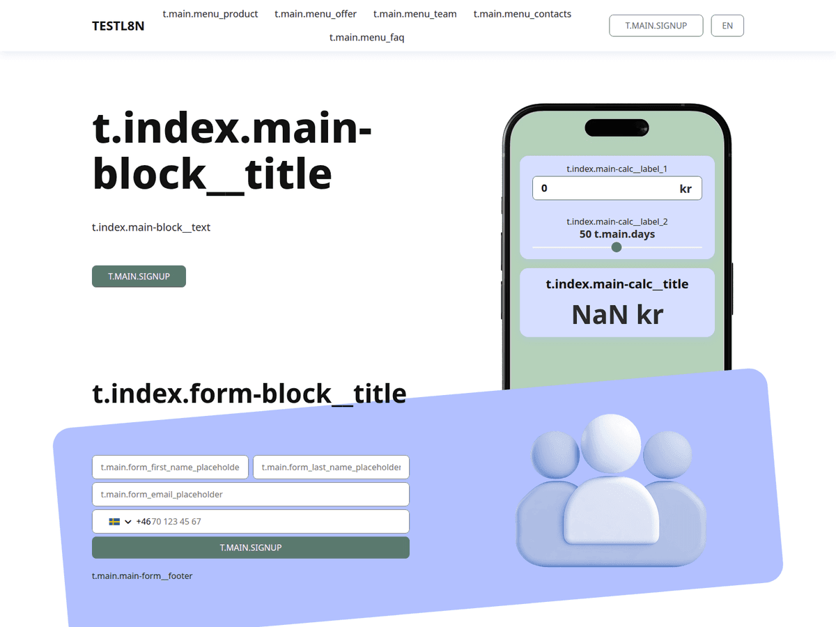 Screenshot von Testl8n Dev82