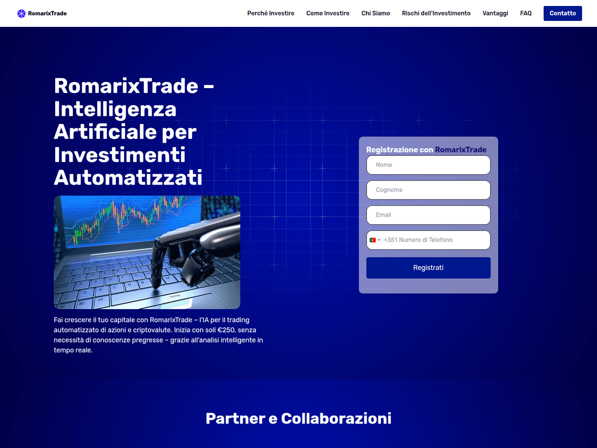 Screenshot von Romarixtrade