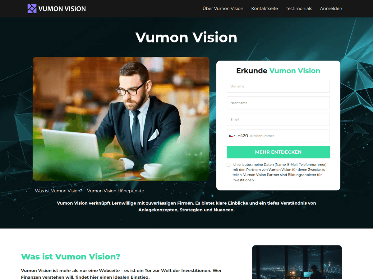 Screenshot von Vumonvision
