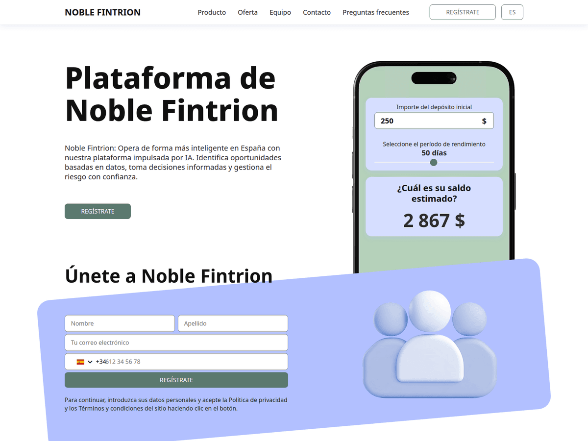 Screenshot von Noble Fintrion